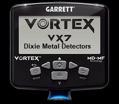 Garrett Vortex 7with MD-Multi-Frequency Waterproof to 16 feet!